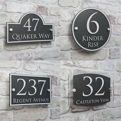 Modern House Numbers Address Sign 